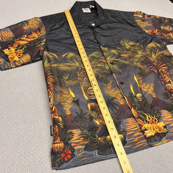 Rietveld USA Shirt Mens Large Hawaiian Short Sleeve Button Down Tiki Retro Surf - Picture 8 of 8